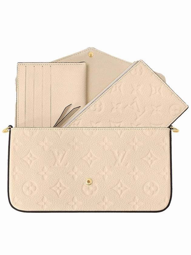 Pochette Felicie Monogram Empreinte Shoulder Bag Cream
