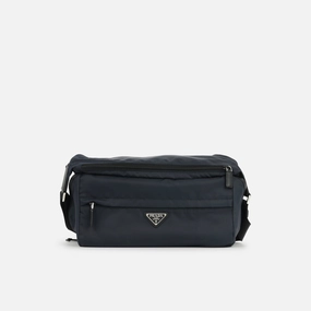 Prada - Re-Nylon Crossbody Bag - Navy Nylon / Saffiano Leather SHW - Pre-Loved