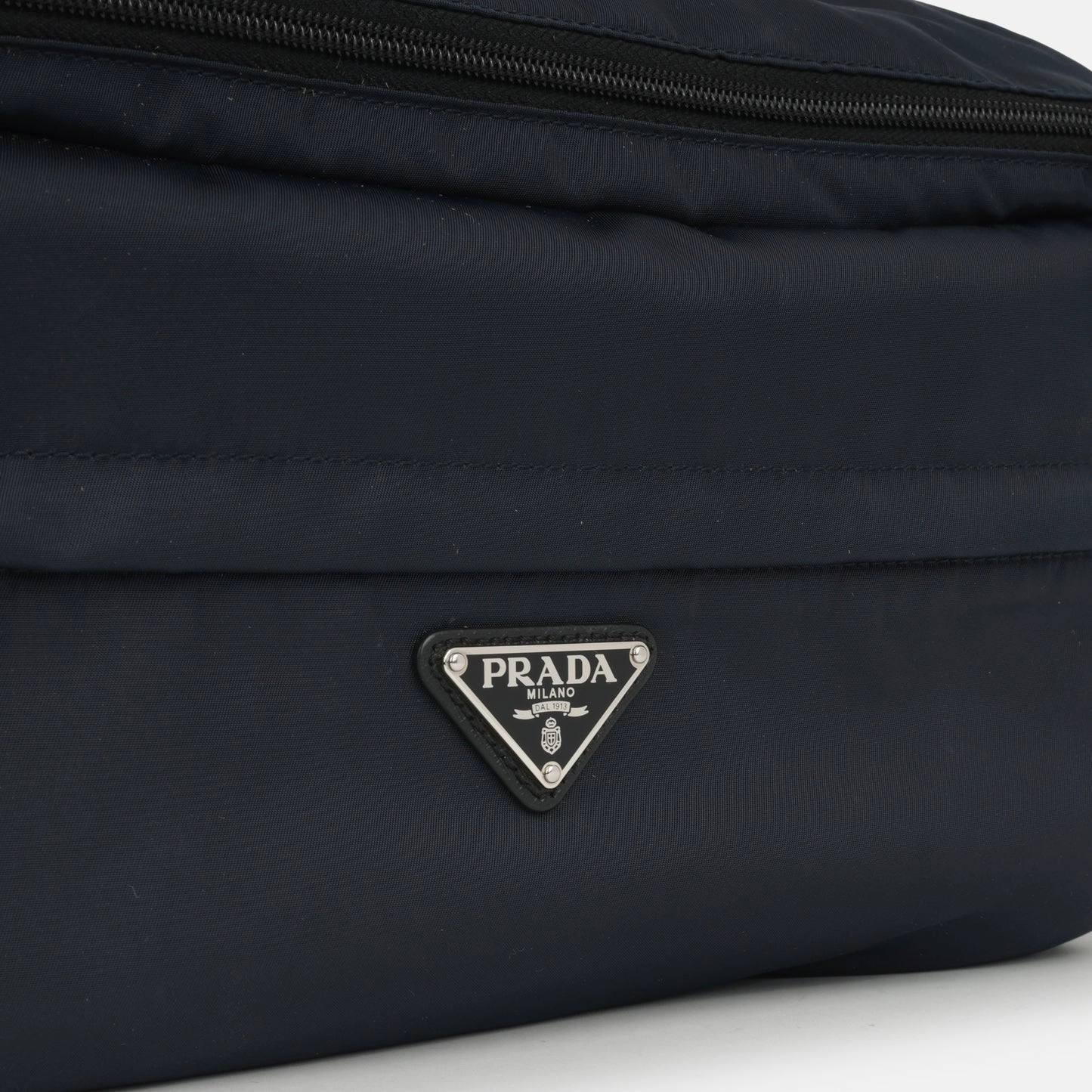 Prada - Re-Nylon Crossbody Bag - Navy Nylon / Saffiano Leather SHW - Pre-Loved