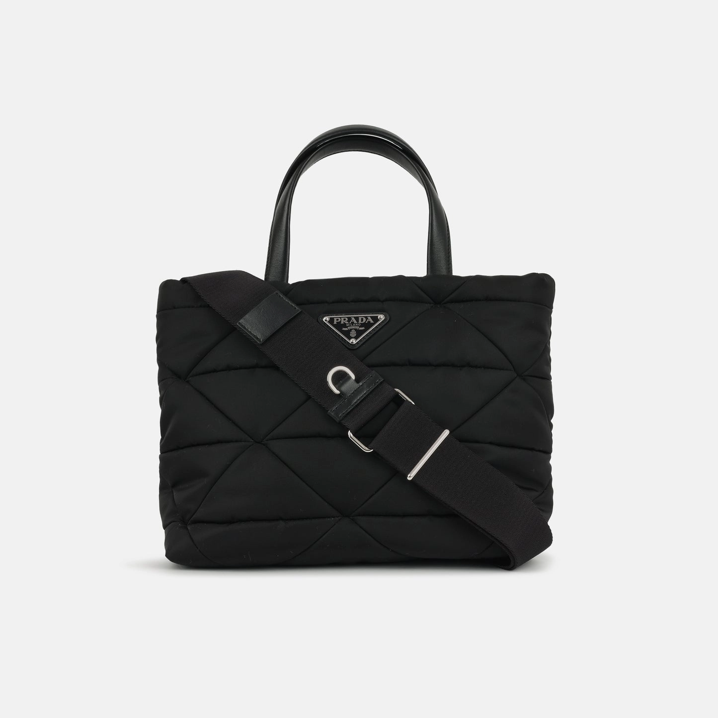 Prada - Re-Nylon Padded Tote - Black Nylon GHW - Pre-Loved