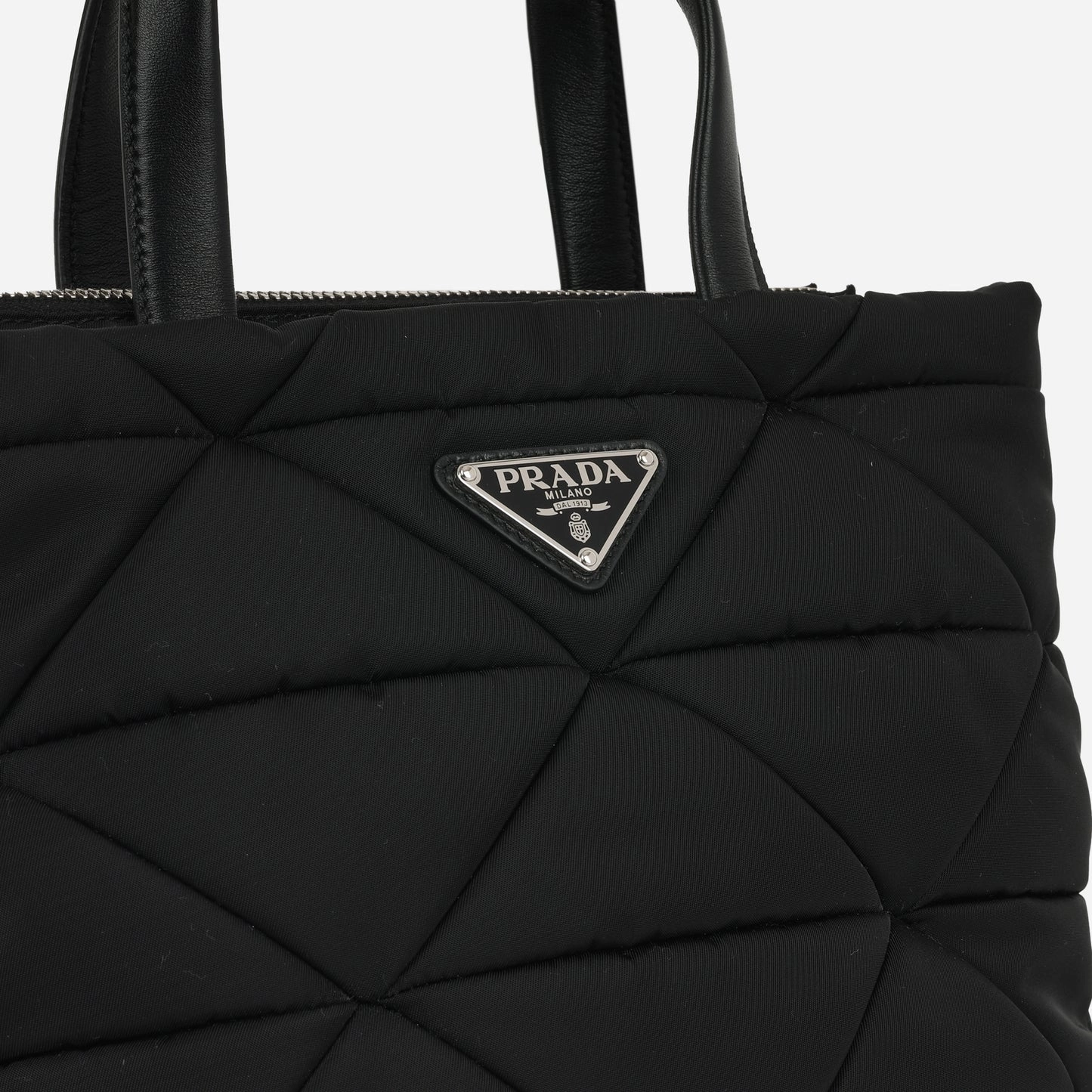Prada - Re-Nylon Padded Tote - Black Nylon GHW - Pre-Loved