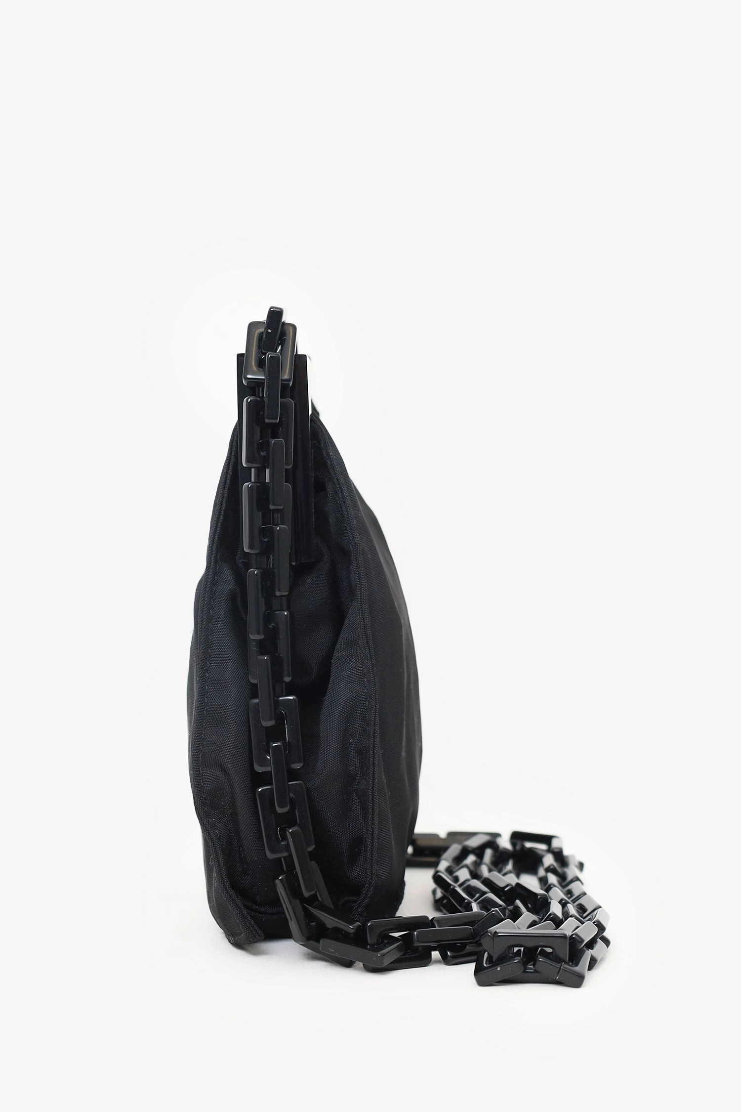 Prada Black Nylon Chain Mini Bag