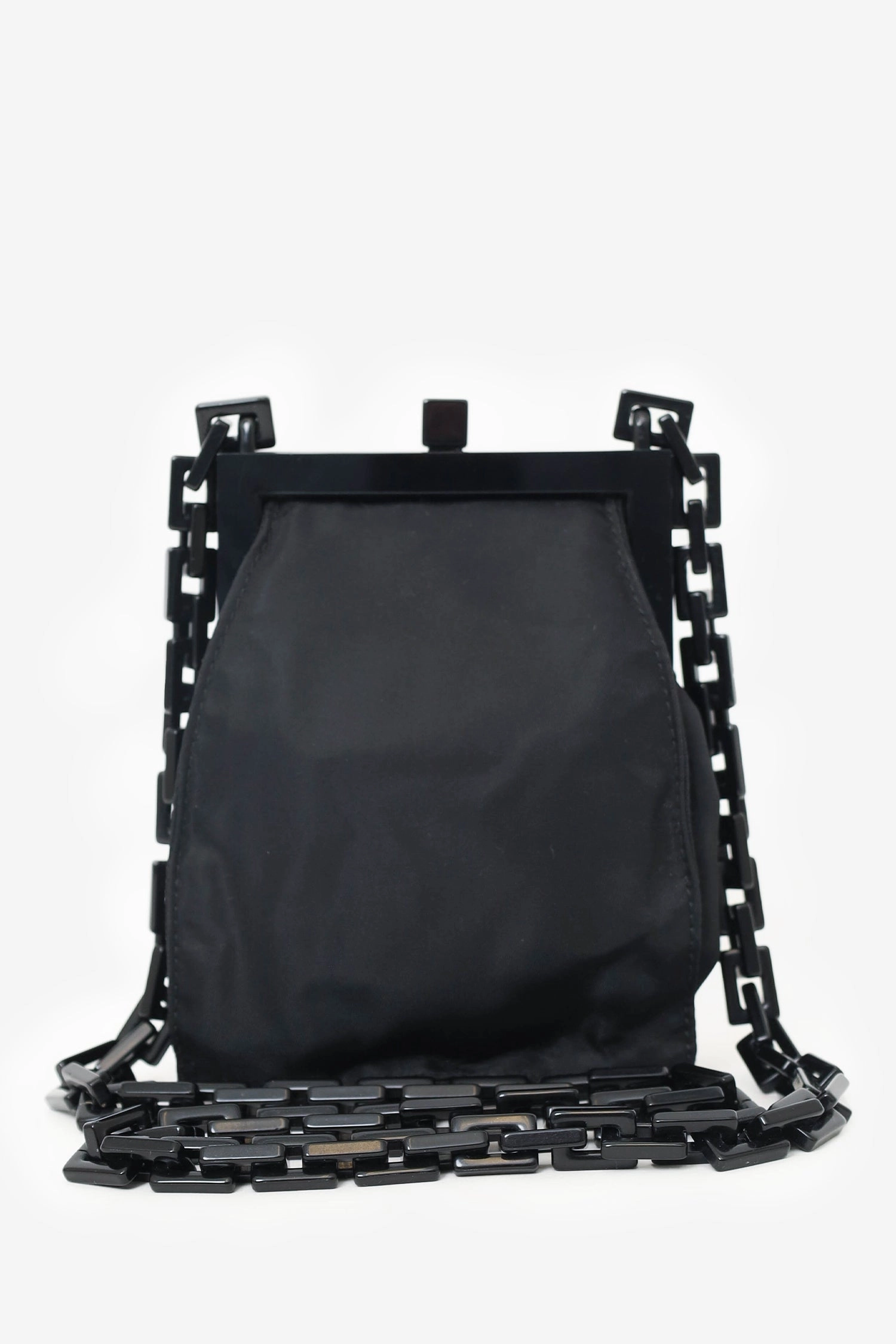 Prada Black Nylon Chain Mini Bag