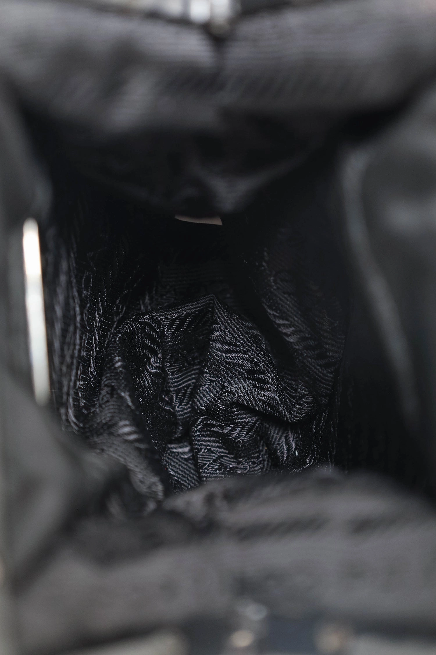 Prada Black Nylon Chain Mini Bag