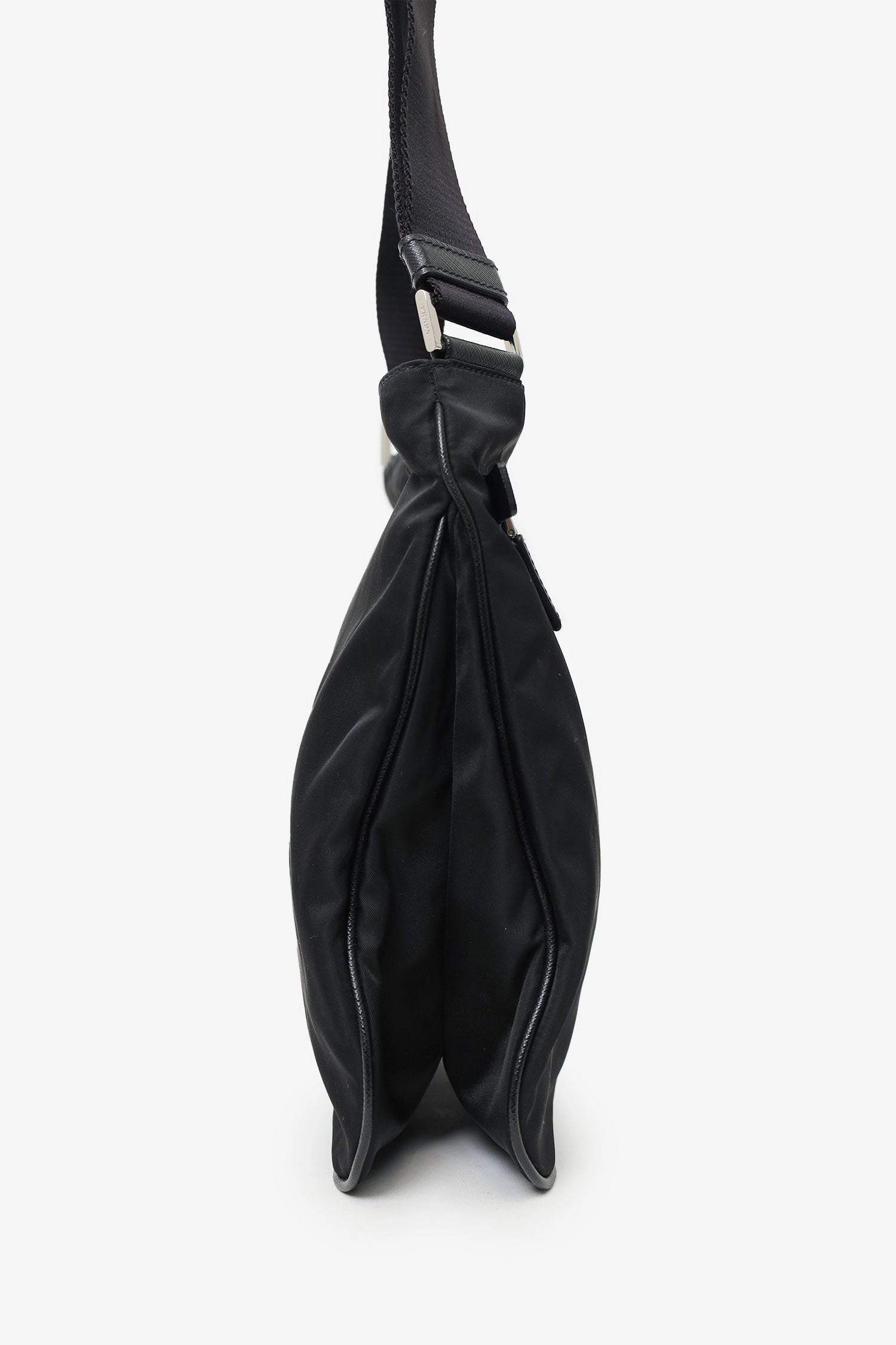 Prada Black Re-Nylon and Saffiano Shoulder Bag