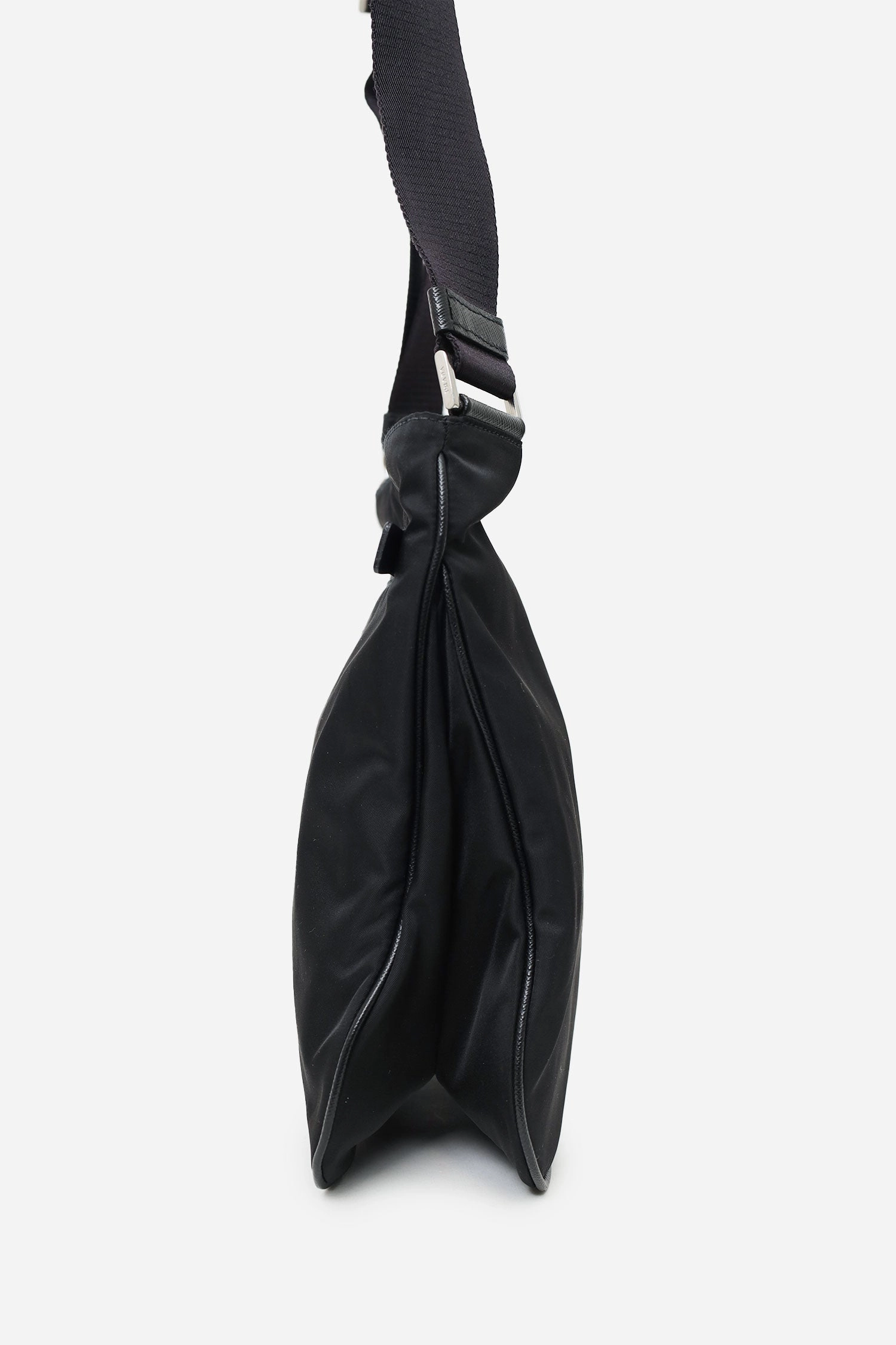 Prada Black Re-Nylon and Saffiano Shoulder Bag