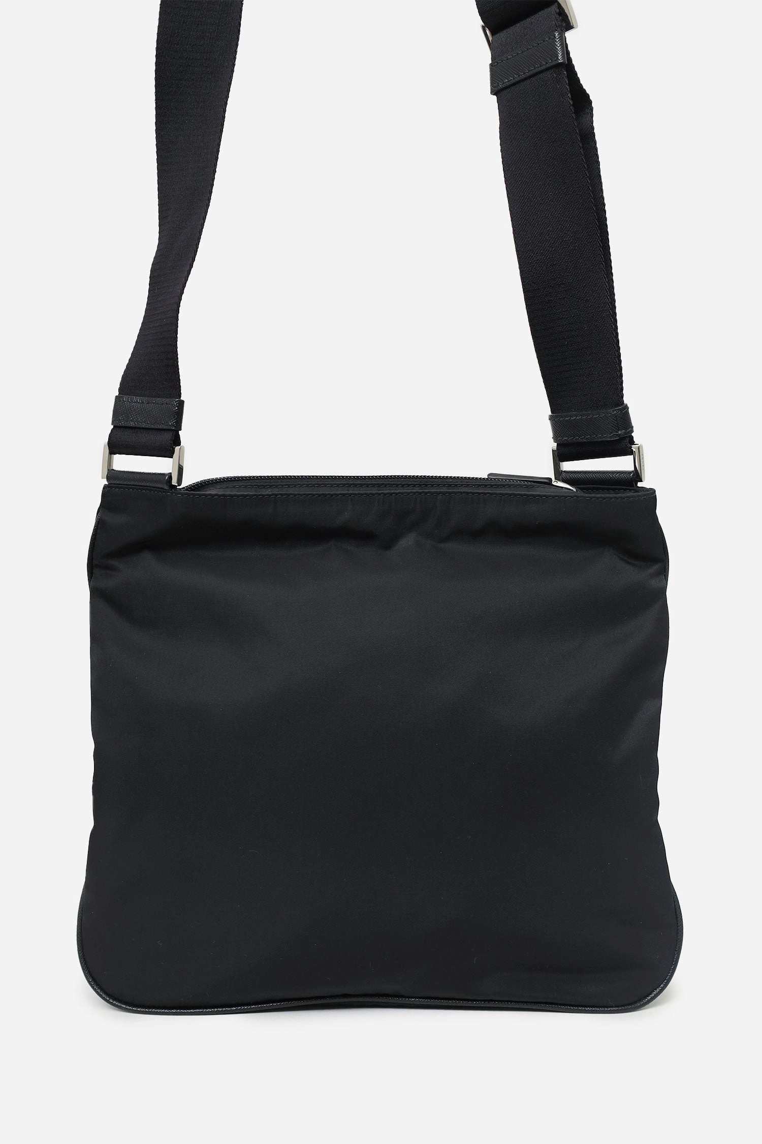 Prada Black Re-Nylon and Saffiano Shoulder Bag