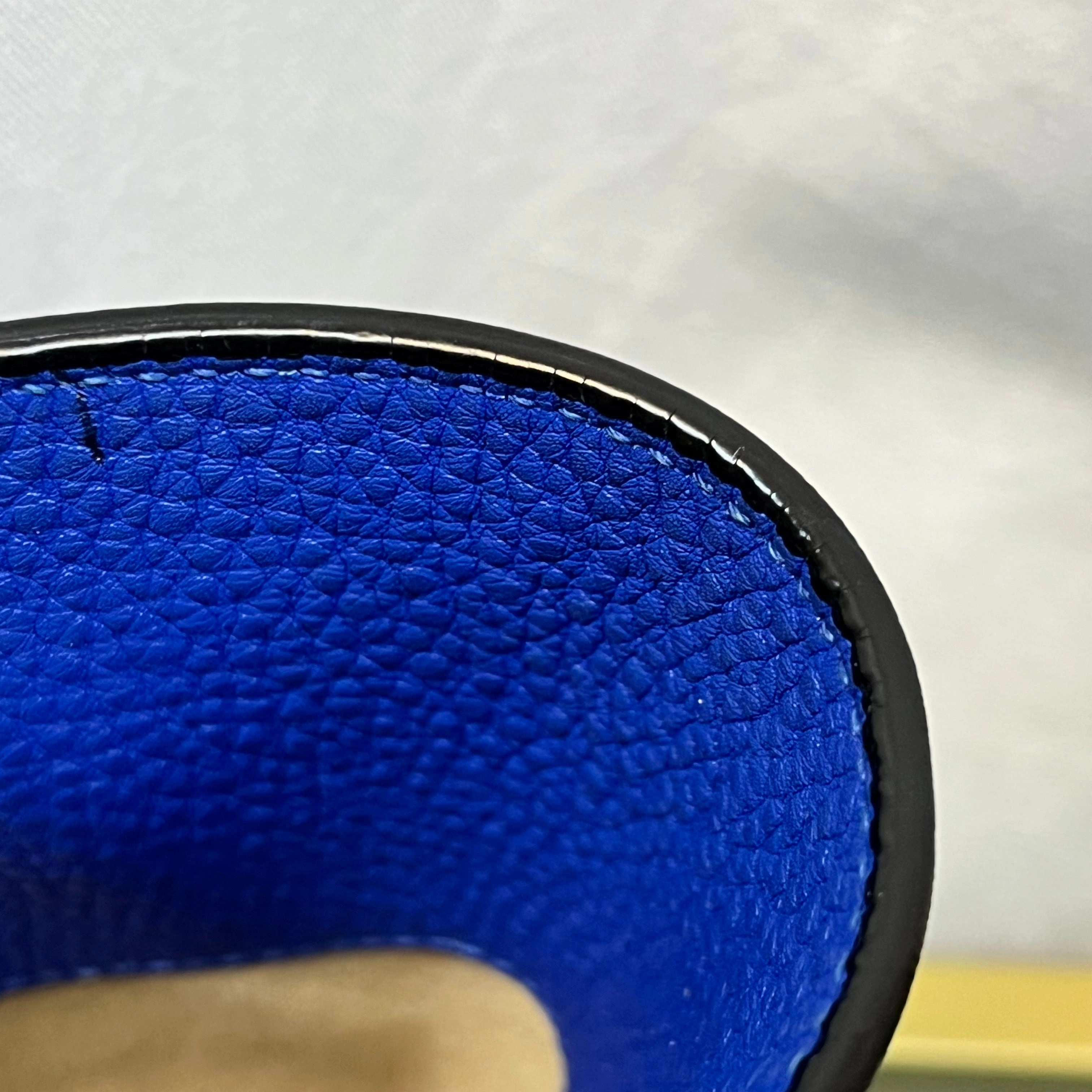 PRADA Blue Vitello Daino Leather Tote Bag TS3966