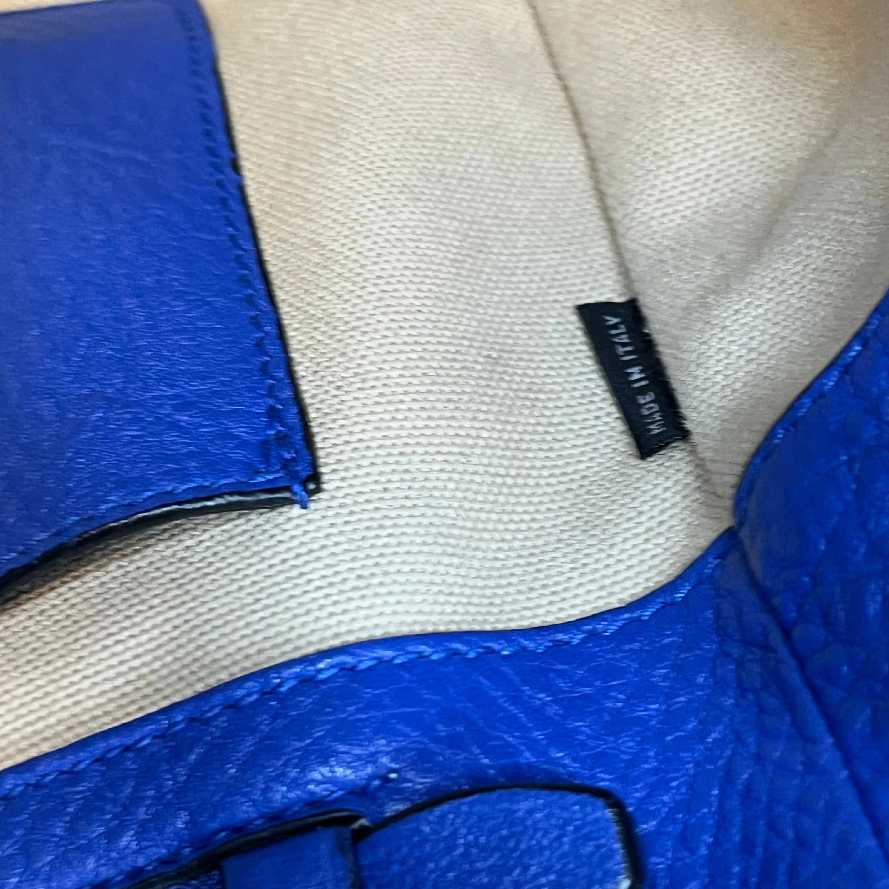 PRADA Blue Vitello Daino Leather Tote Bag TS3966