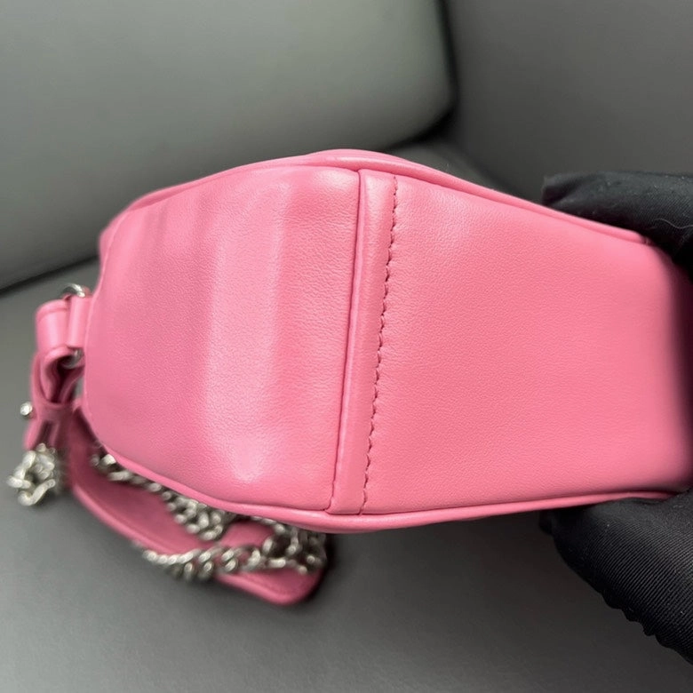 Prada Cahier Crossbody Bag in Pink Leather