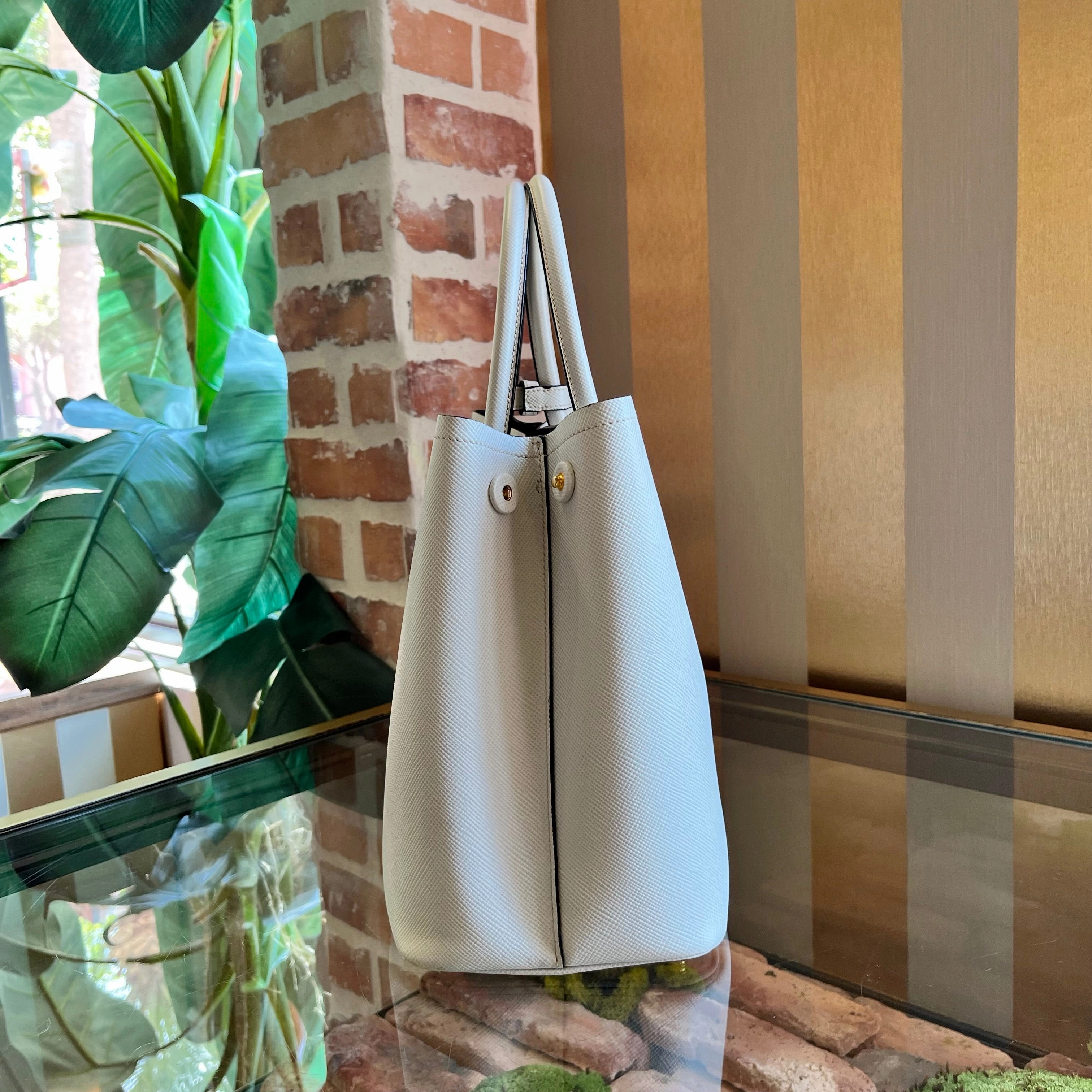 PRADA Double Bag Medium Saffiano Leather Tote Bag