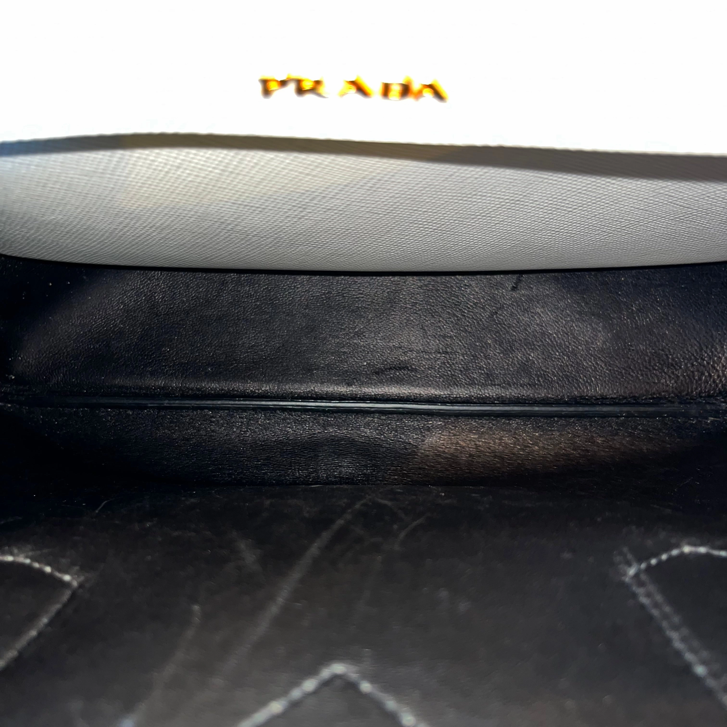 PRADA Double Bag Medium Saffiano Leather Tote Bag