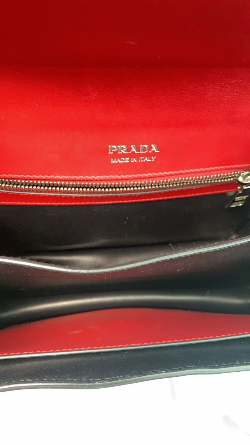 Prada Elektra Red Leather Crossbody Bag