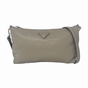 Prada Enameled Metal Triangle Crossbody