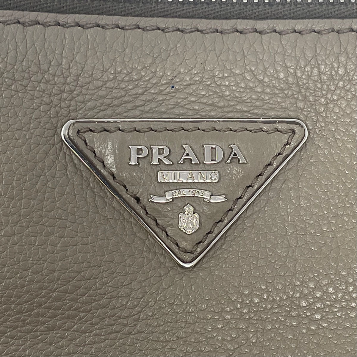 Prada Enameled Metal Triangle Crossbody
