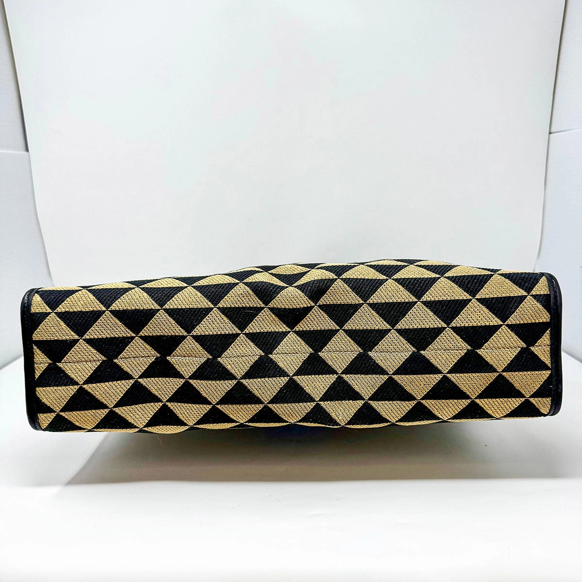 Prada Enameled Metal Triangle Tote