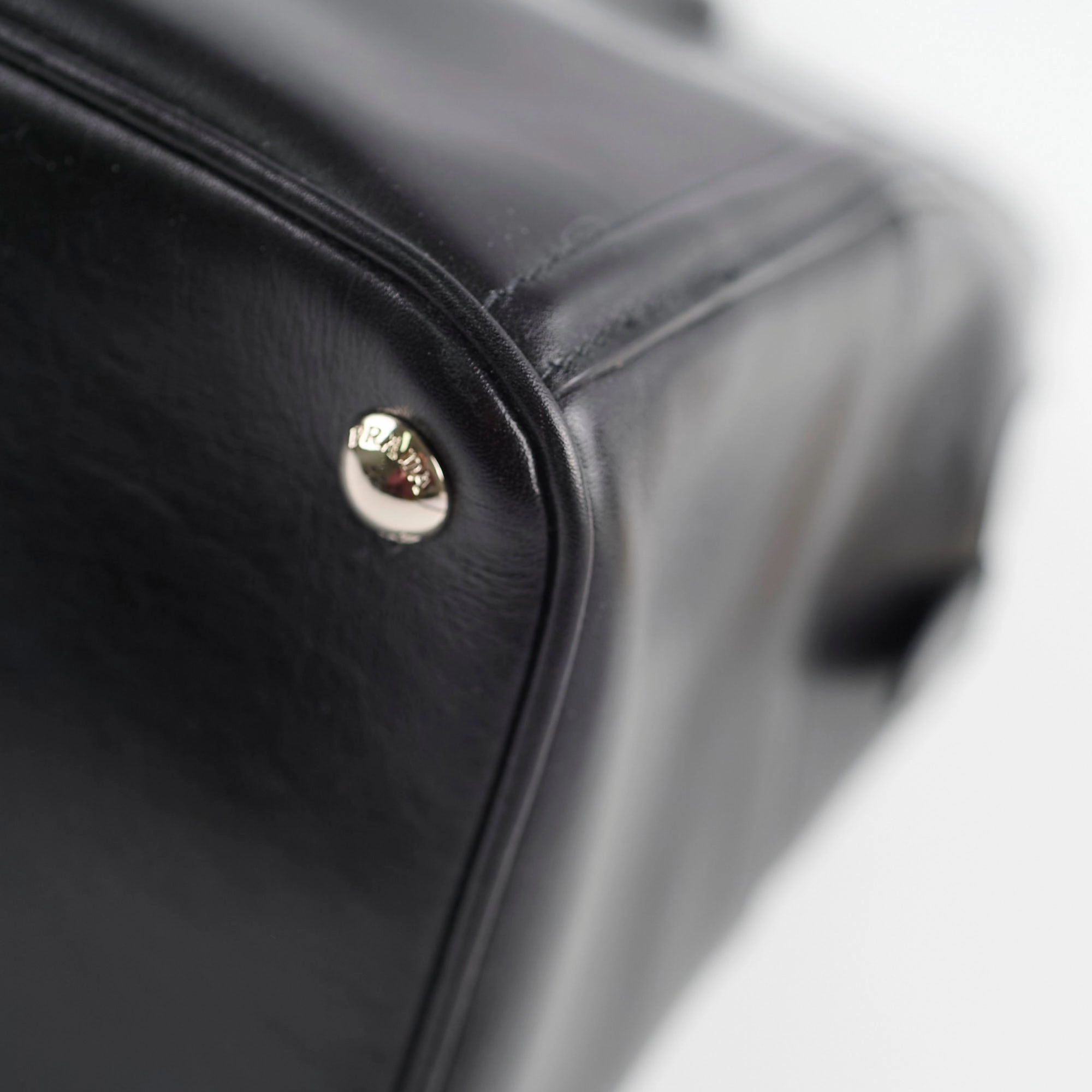 Prada Large Leather Tote Black