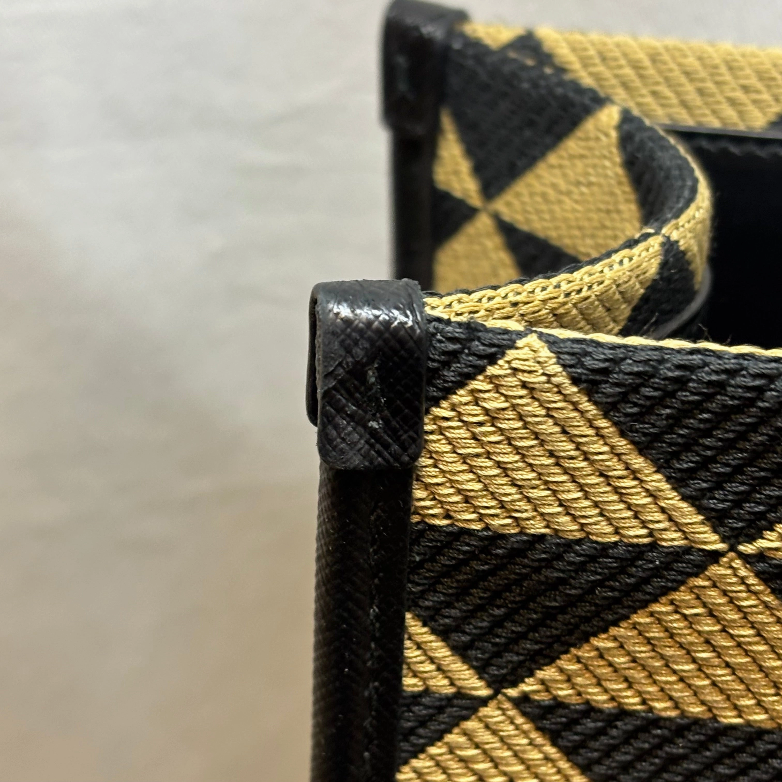 PRADA Large Symbole Embroidered Fabric Tote Bag