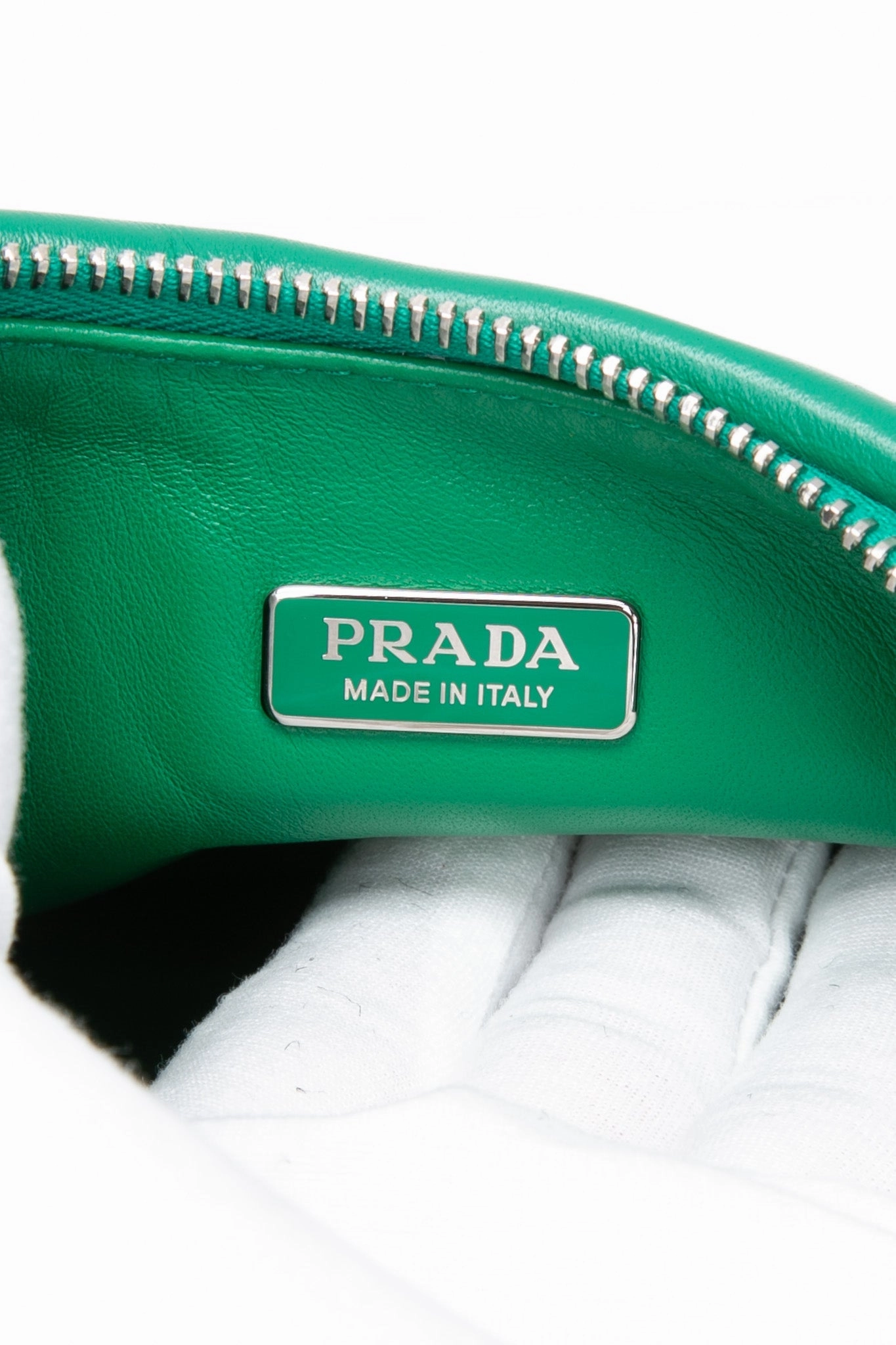 PRADA Mango Green Padded Nappa-Leather Prada Re-Edition 2005 Shoulder Bag
