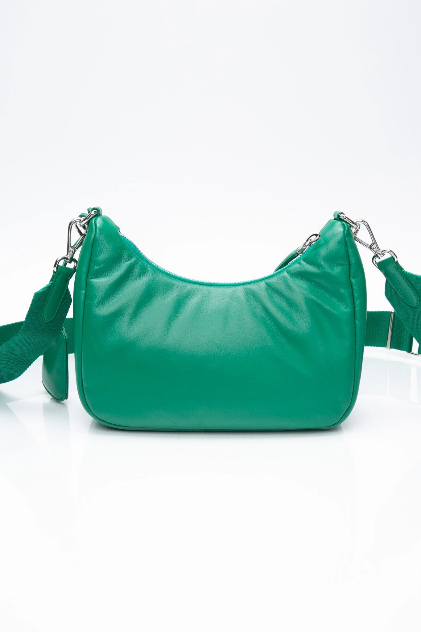 PRADA Mango Green Padded Nappa-Leather Prada Re-Edition 2005 Shoulder Bag