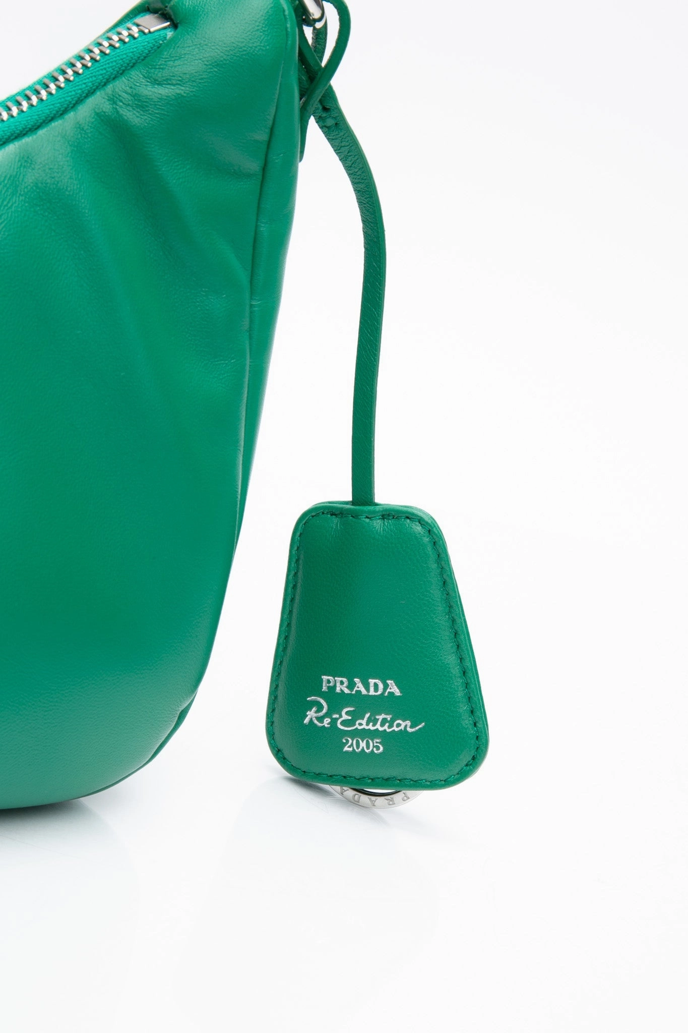PRADA Mango Green Padded Nappa-Leather Prada Re-Edition 2005 Shoulder Bag
