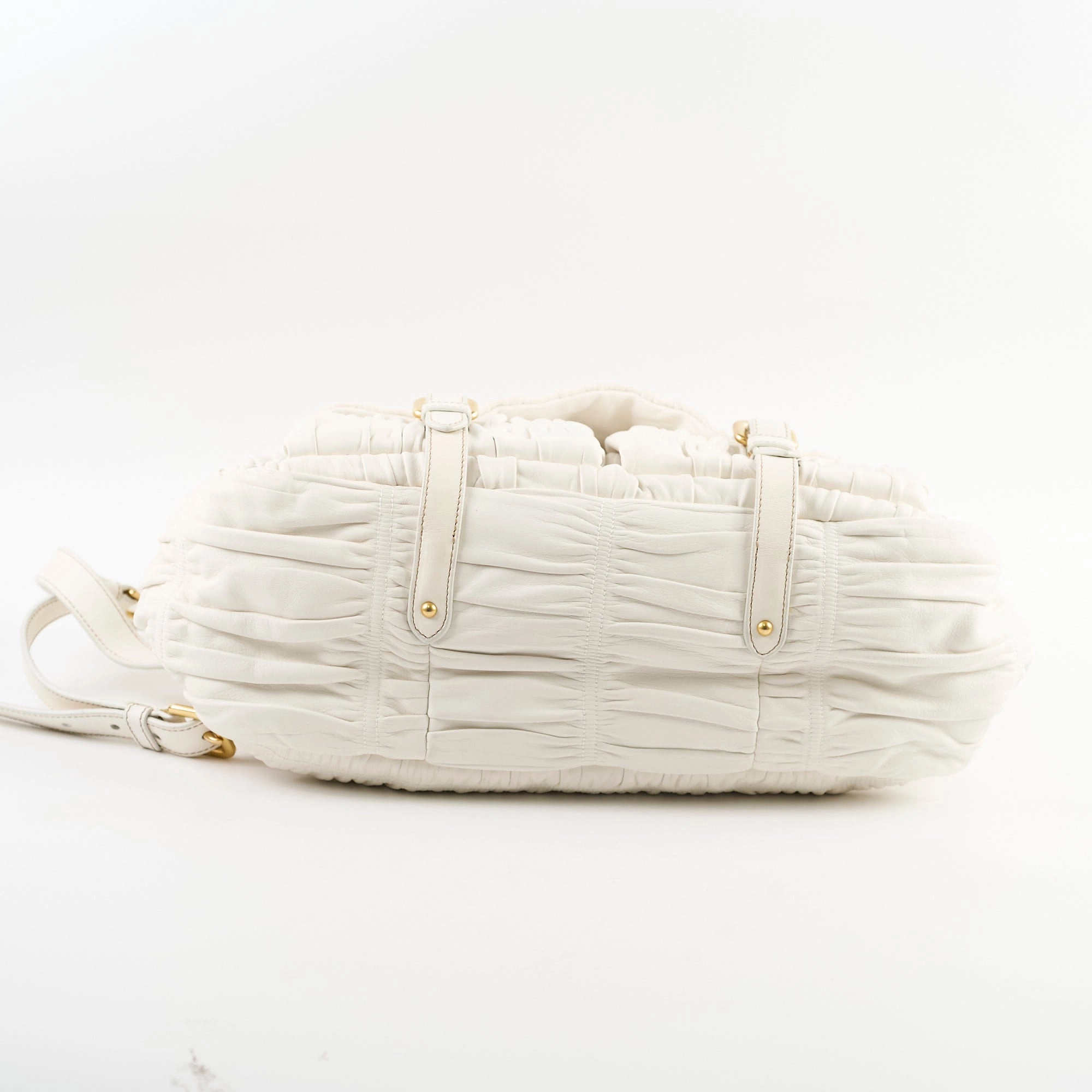 Prada Nappa Gauffre Nero White