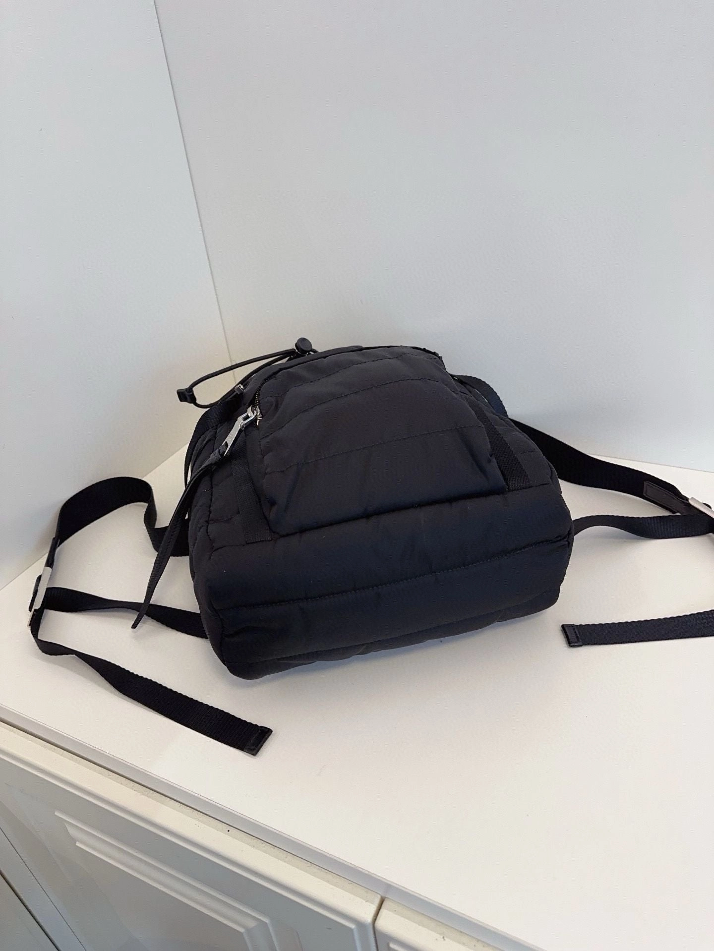 Prada Nylon backpack 24*32*9 cm black 117604