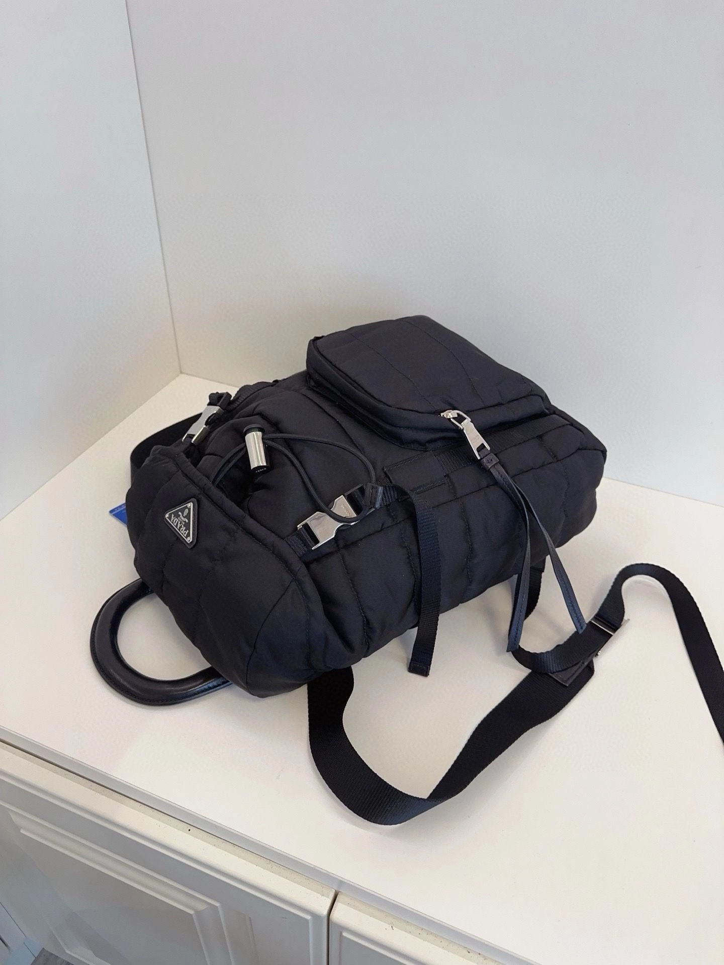Prada Nylon backpack 24*32*9 cm black 117604