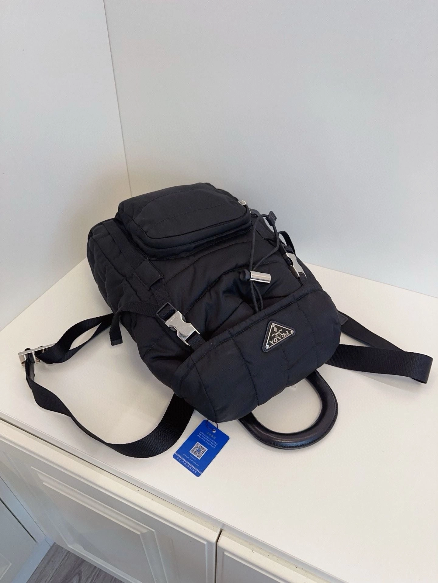 Prada Nylon backpack 24*32*9 cm black 117604