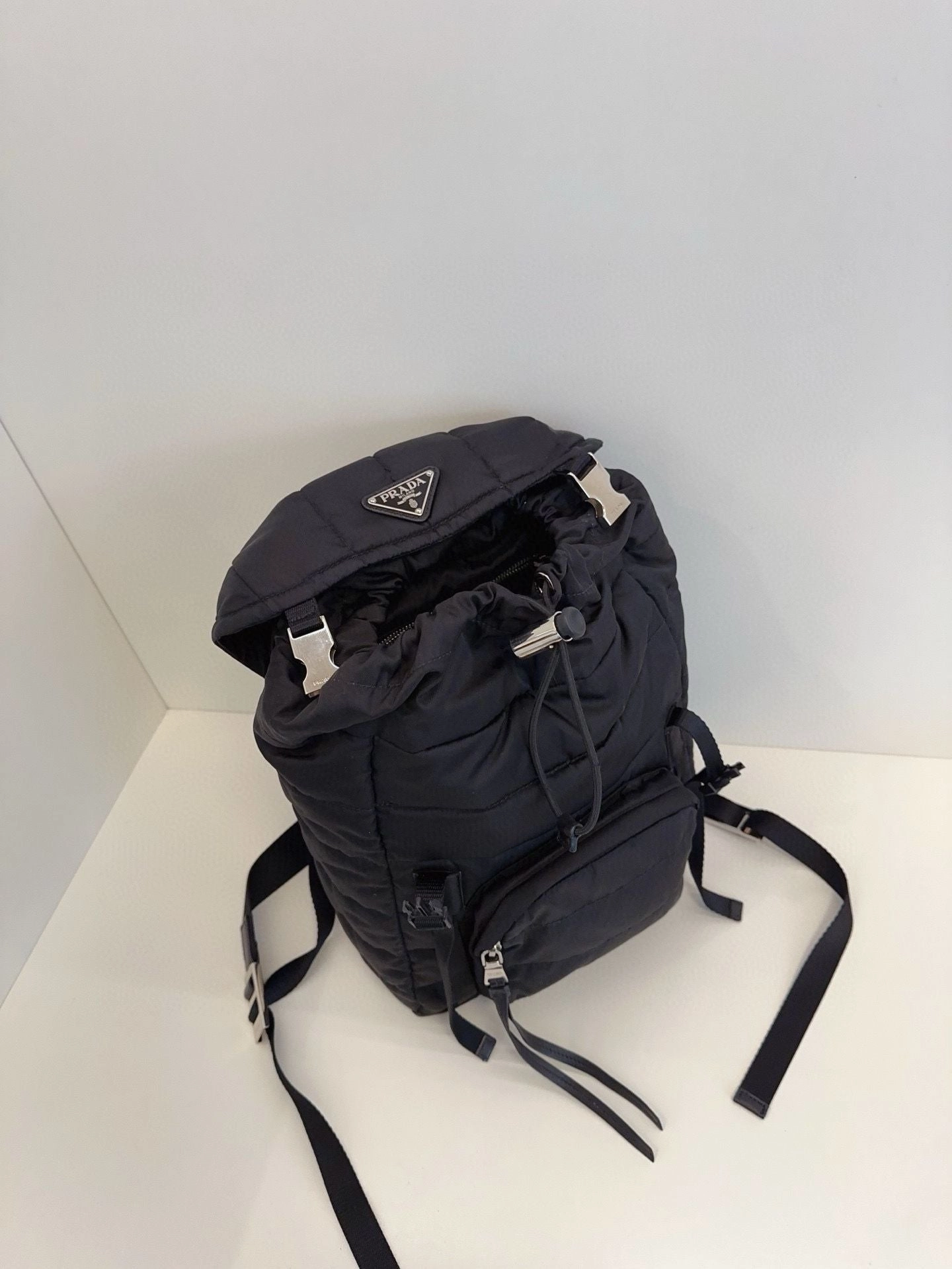 Prada Nylon backpack 24*32*9 cm black 117604