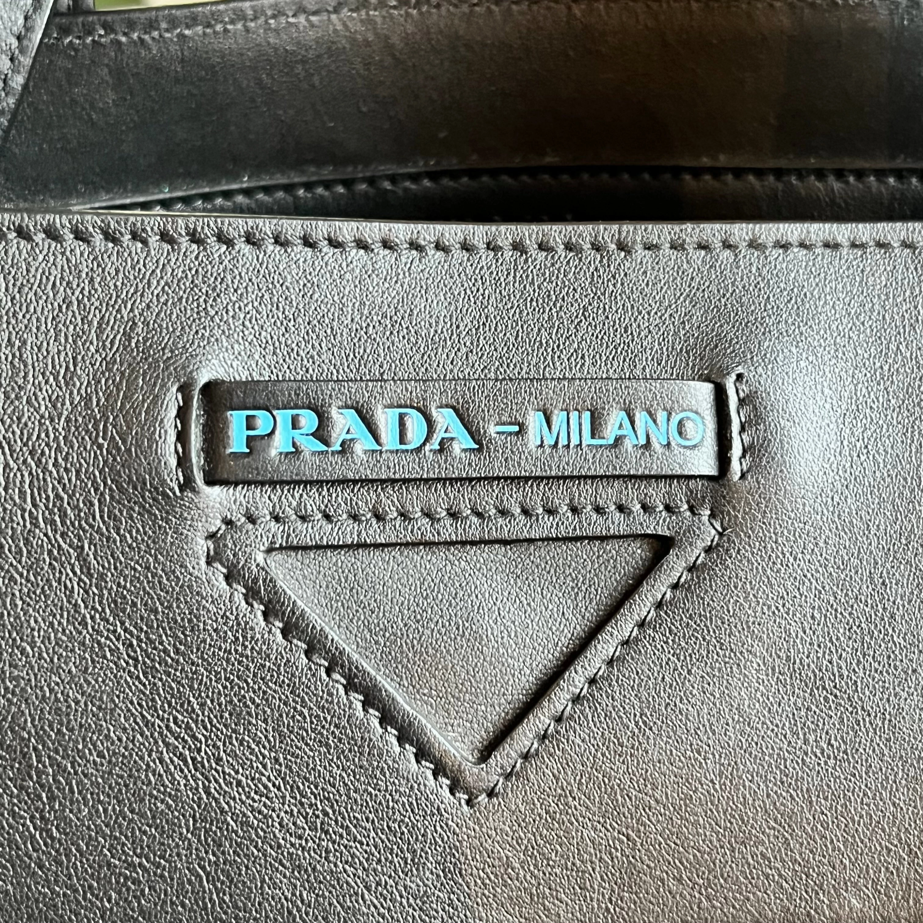PRADA Ouverture Grace Calfskin Lux Tote Bag