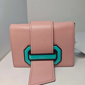 Prada Pink Shoulder Bag Leather