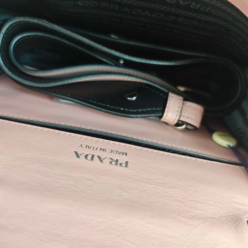 Prada Pink Shoulder Bag Leather