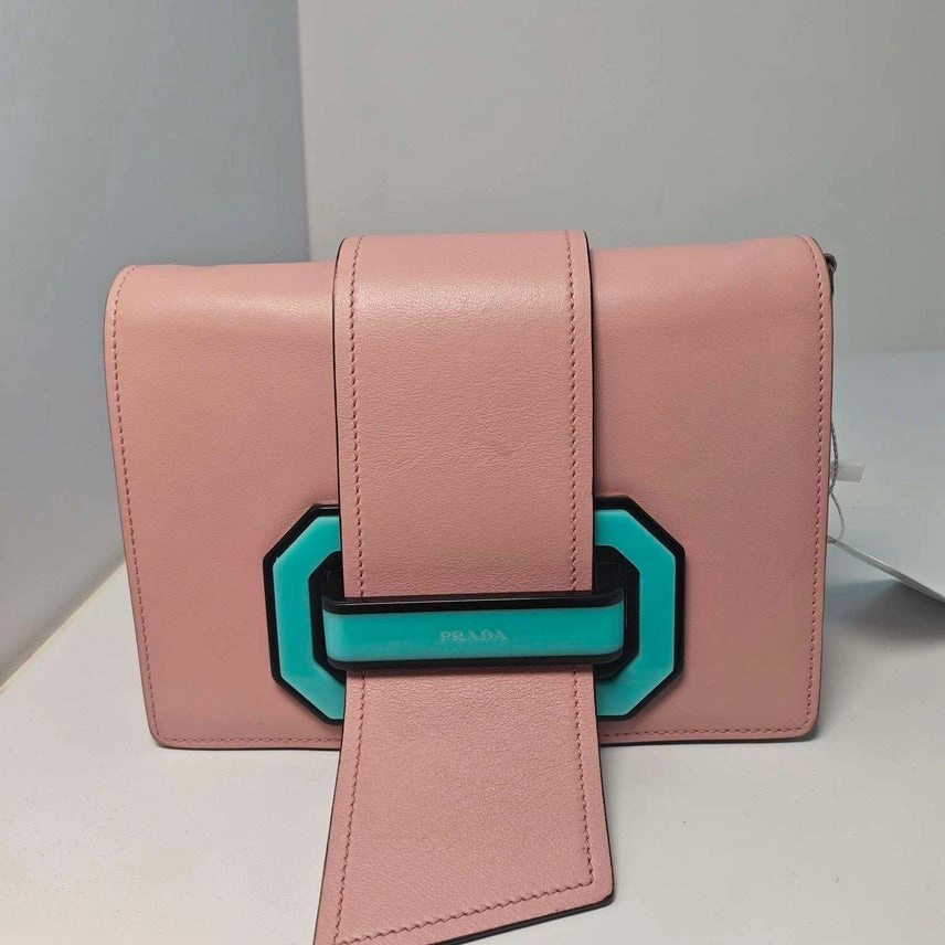 Prada Pink Shoulder Bag Leather