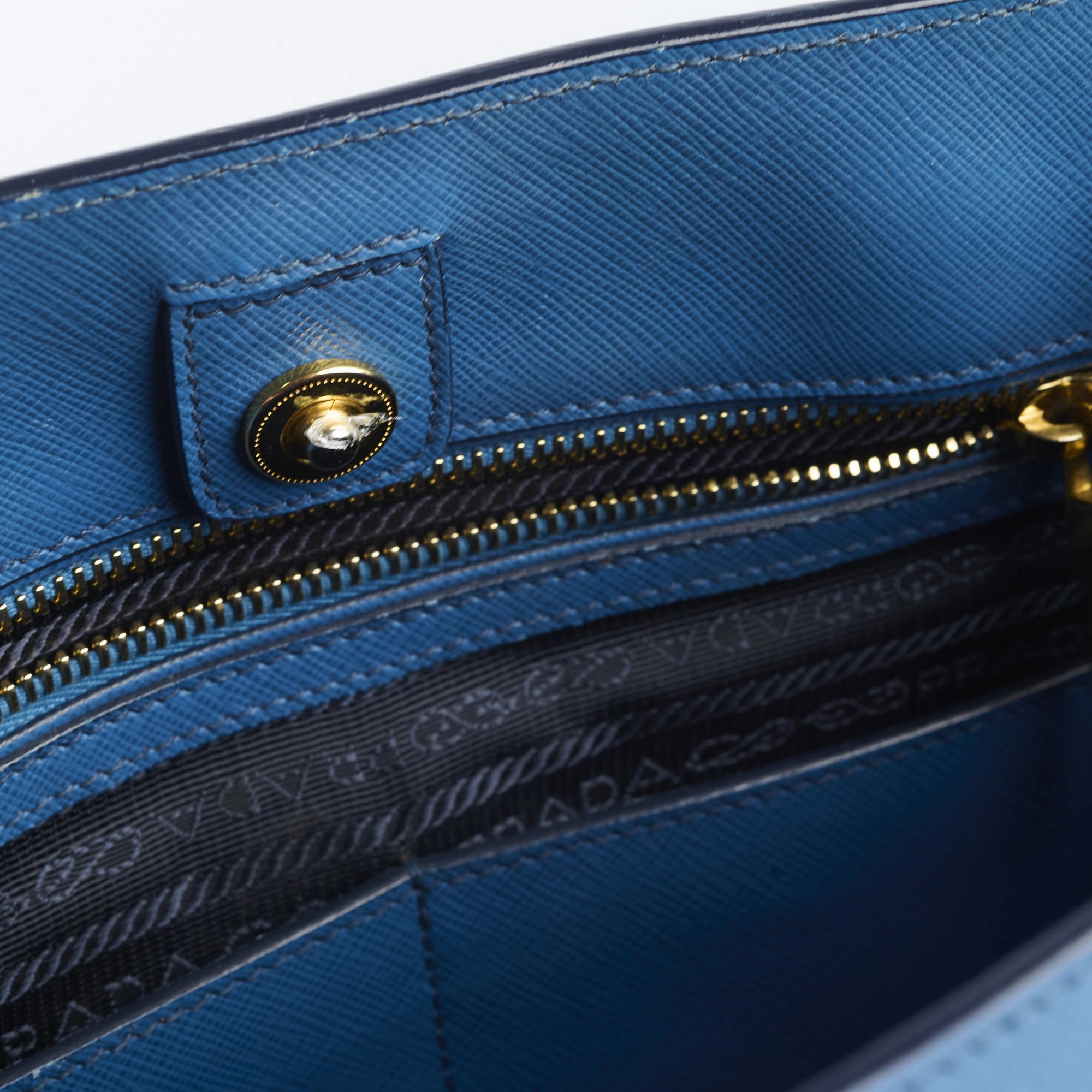 Prada Saffiano Blue Tote
