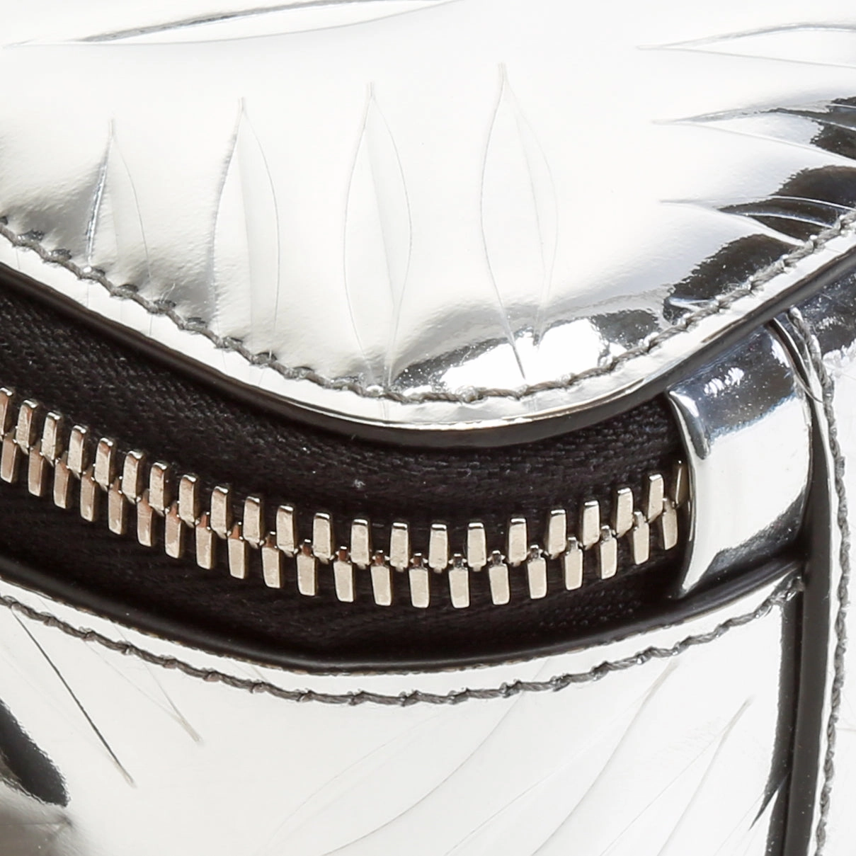 PRADA Spazzolato Andoliera Camera Bag - Metallic Silver
