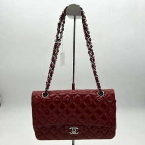 Pre- Chanel Classic Patent Maxi Double Flap Bag - Red Shoulder Bags, Handbags AF605
