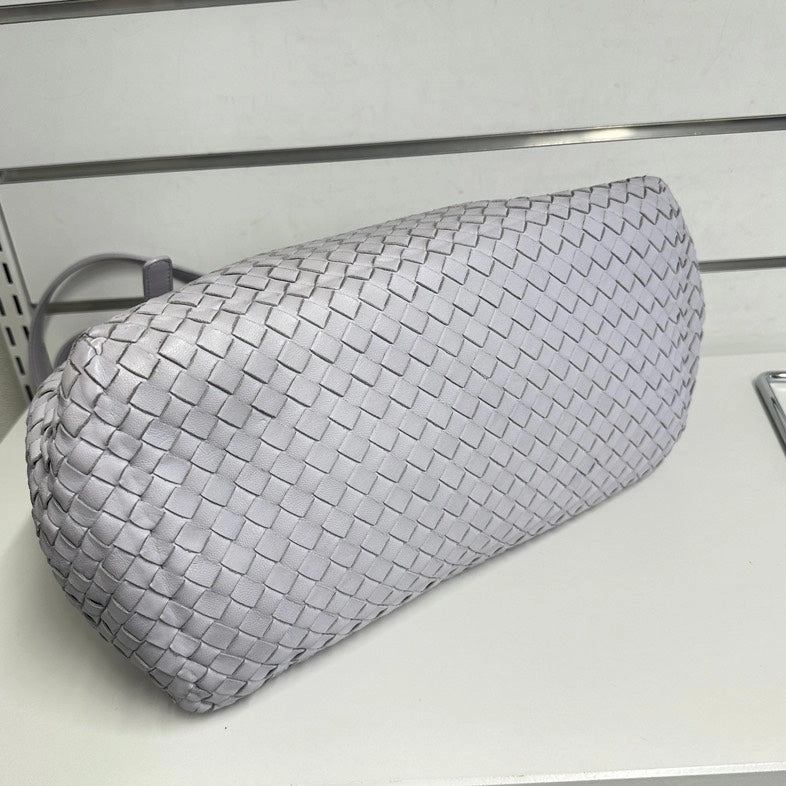 Pre-loved BV Tote Bag 8774 Grey Shoulder Tote Bag