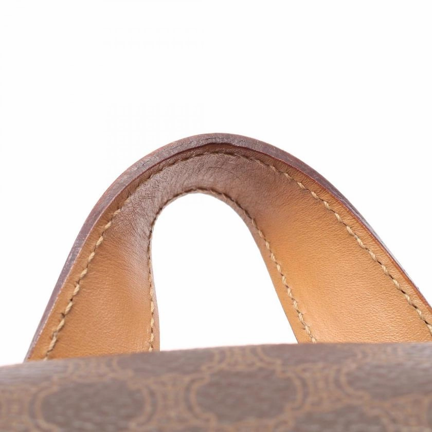 Pre-loved CELINE Macadam Backpack Rucksack PVC Leather Dark Brown