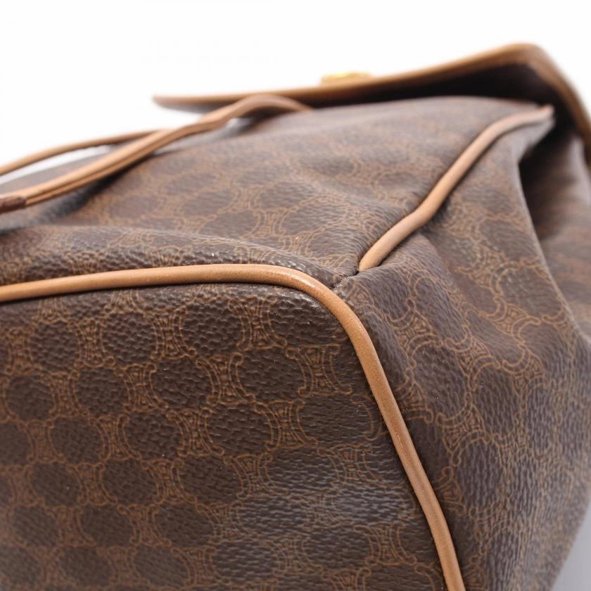 Pre-loved CELINE Macadam Backpack Rucksack PVC Leather Dark Brown