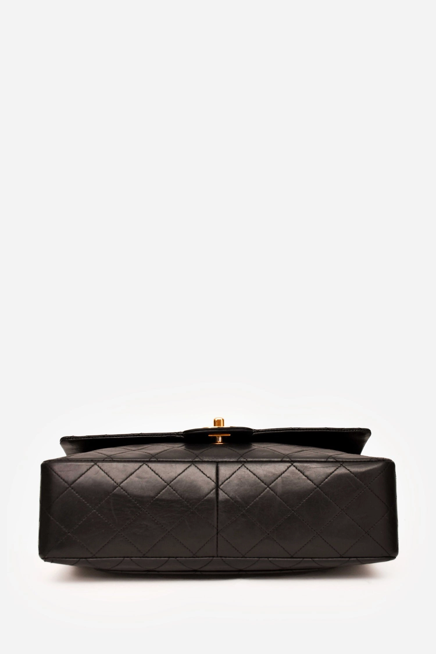 Pre-Loved Chanel 1989-1991 Black Lambskin Classic Flap Bag