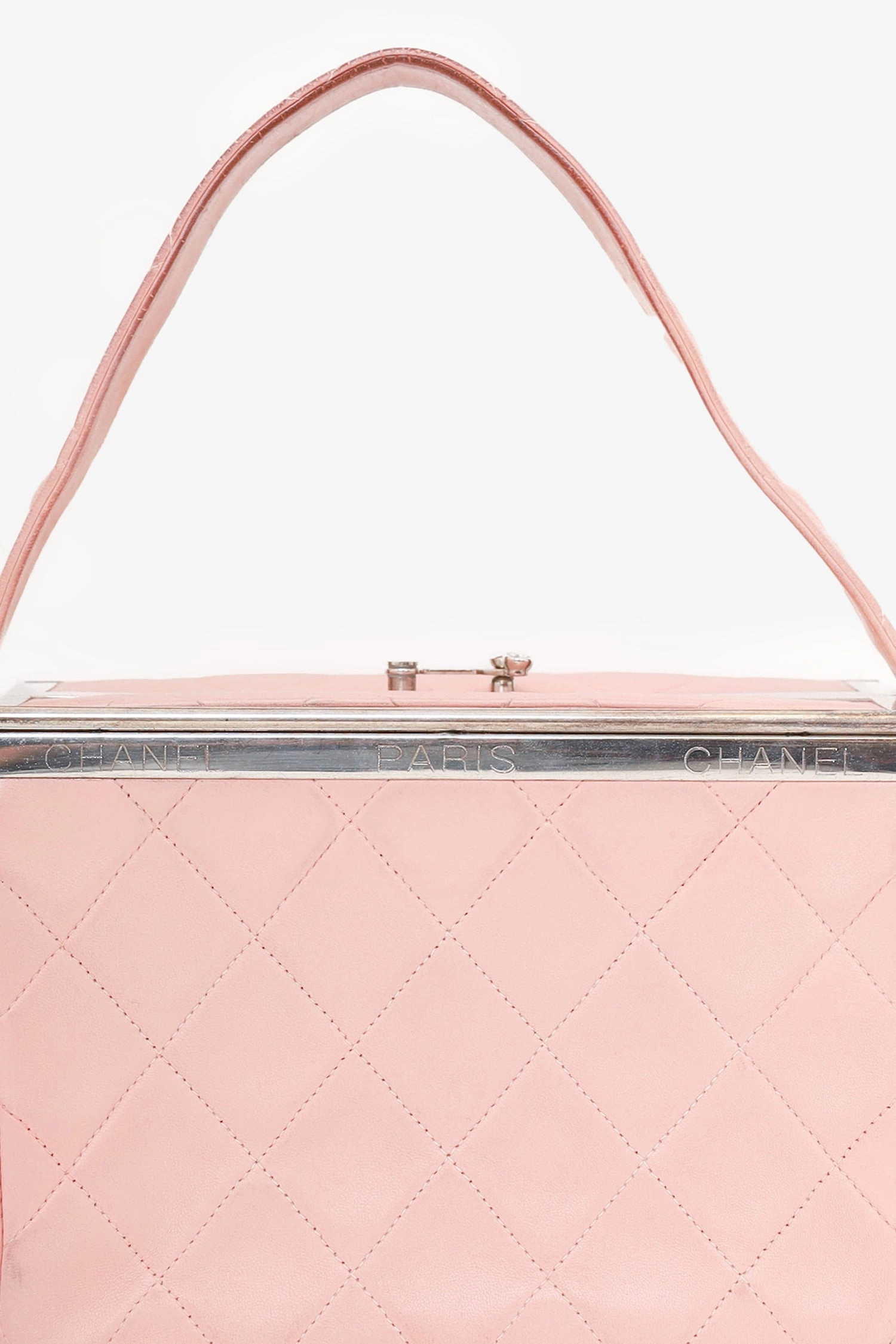 Pre-Loved Chanel 1996-97 Pink Quilted Lambskin Vanity Box