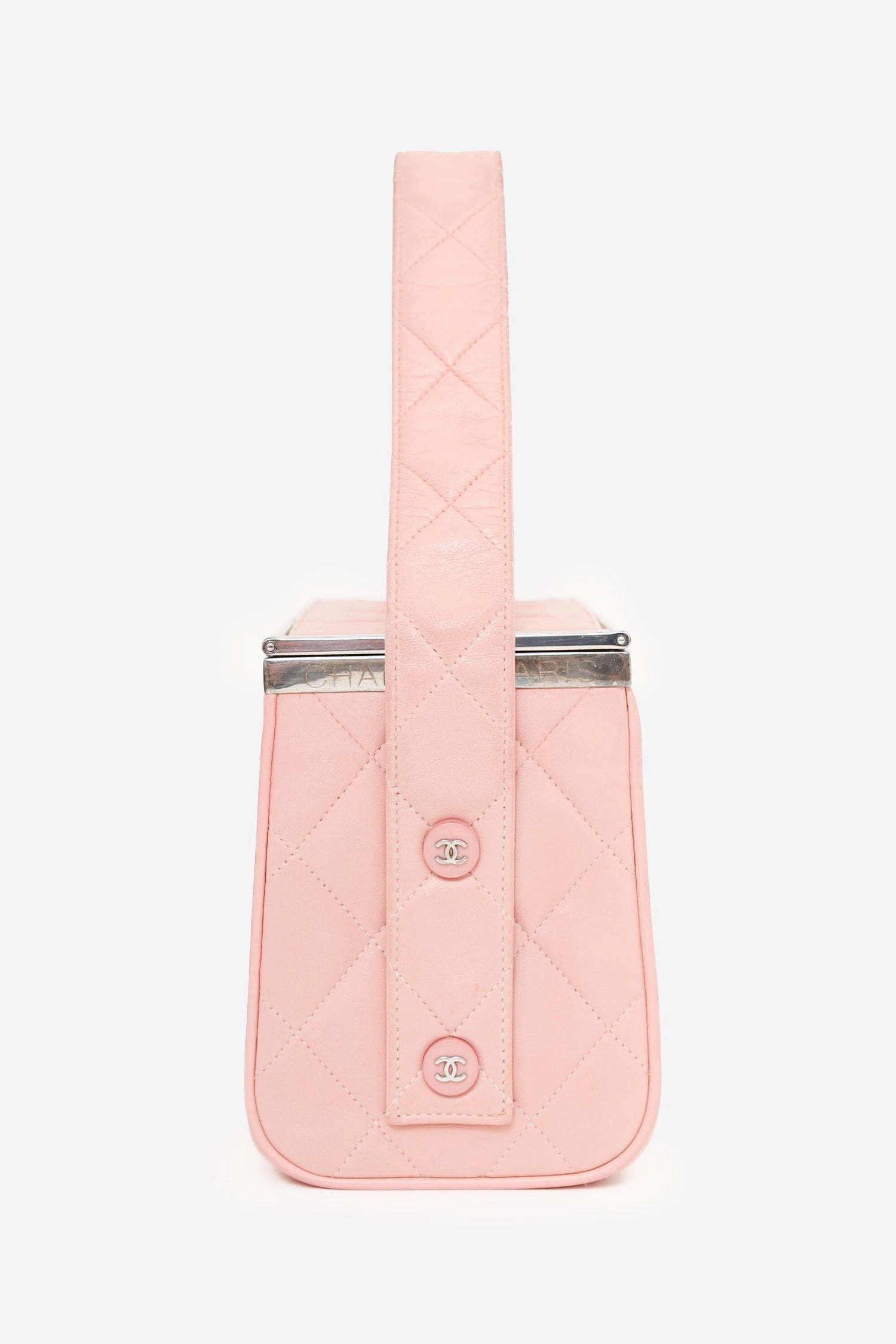 Pre-Loved Chanel 1996-97 Pink Quilted Lambskin Vanity Box