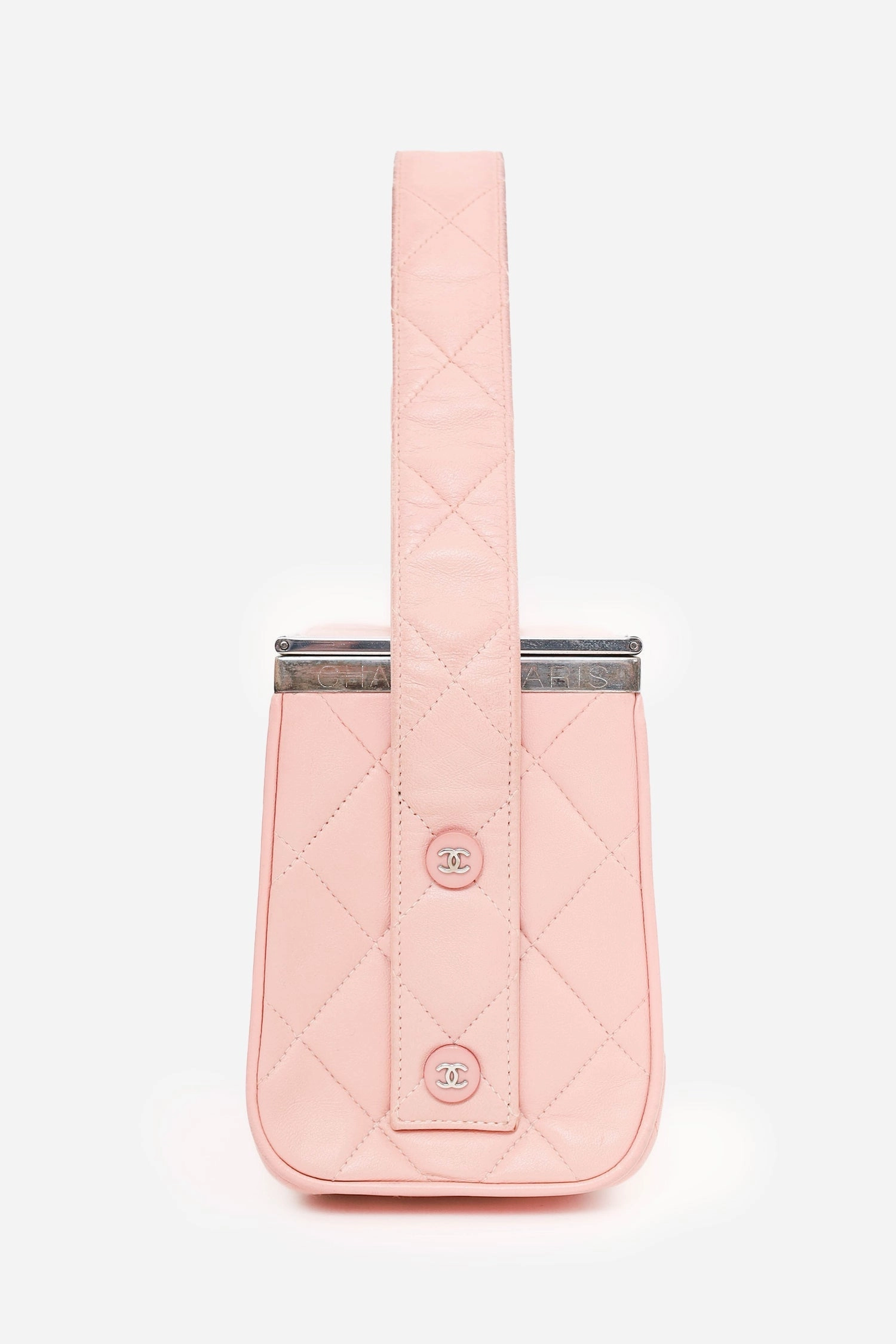 Pre-Loved Chanel 1996-97 Pink Quilted Lambskin Vanity Box