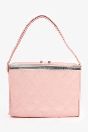 Pre-Loved Chanel 1996-97 Pink Quilted Lambskin Vanity Box