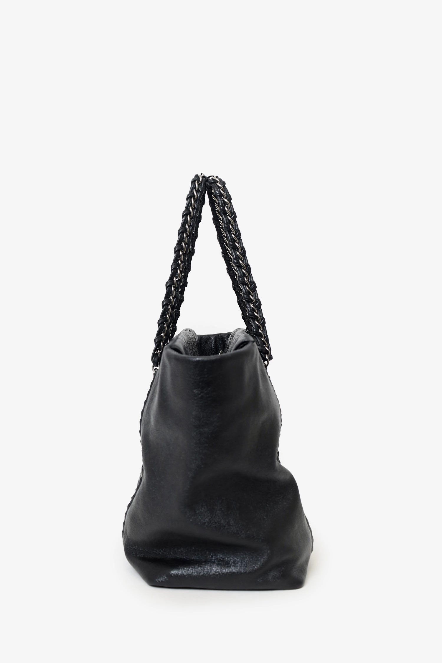 Pre-Loved Chanel 2005/06 Black Leather Luxe Ligne Tote