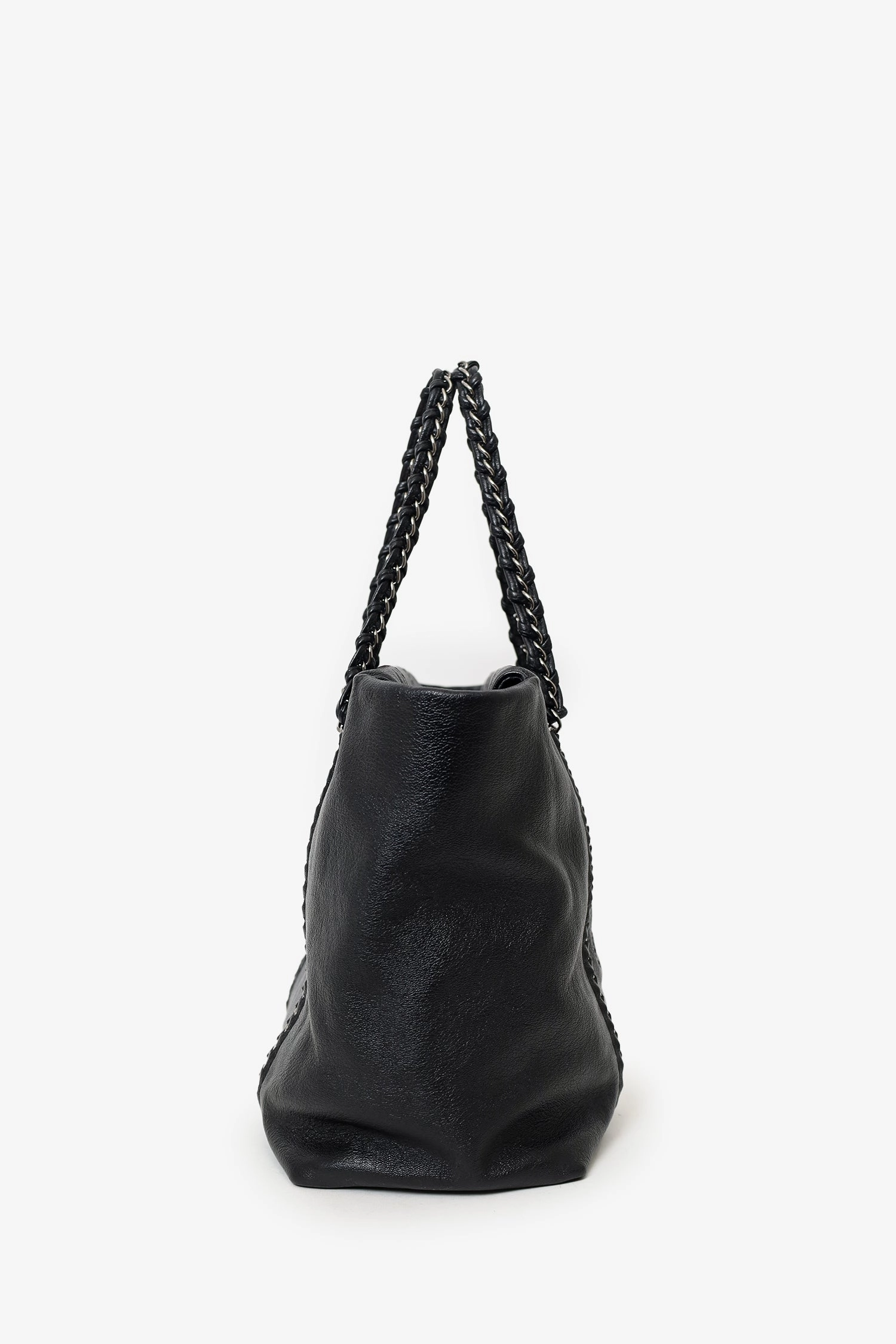 Pre-Loved Chanel 2005/06 Black Leather Luxe Ligne Tote