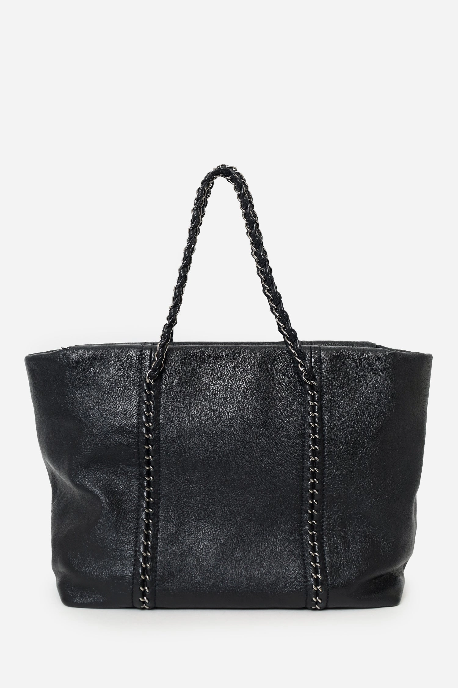 Pre-Loved Chanel 2005/06 Black Leather Luxe Ligne Tote