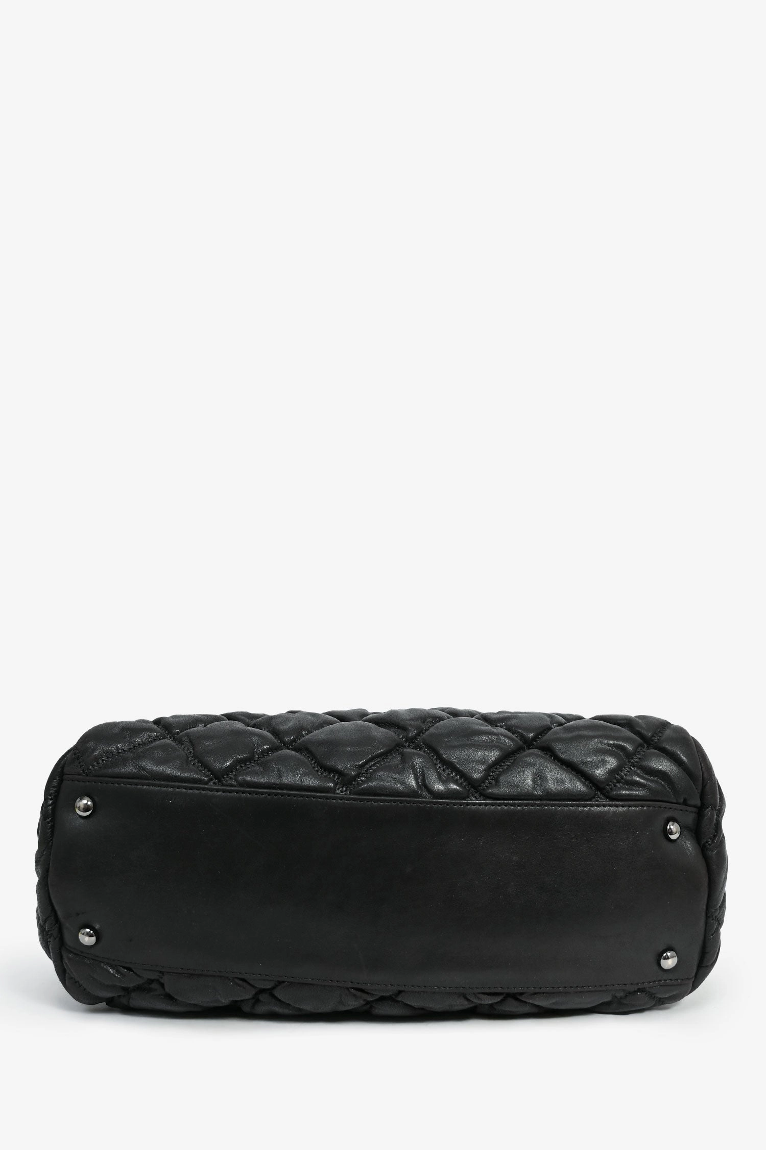Pre-Loved Chanel 2008-09 Black Quilted Leather Bowler Bag