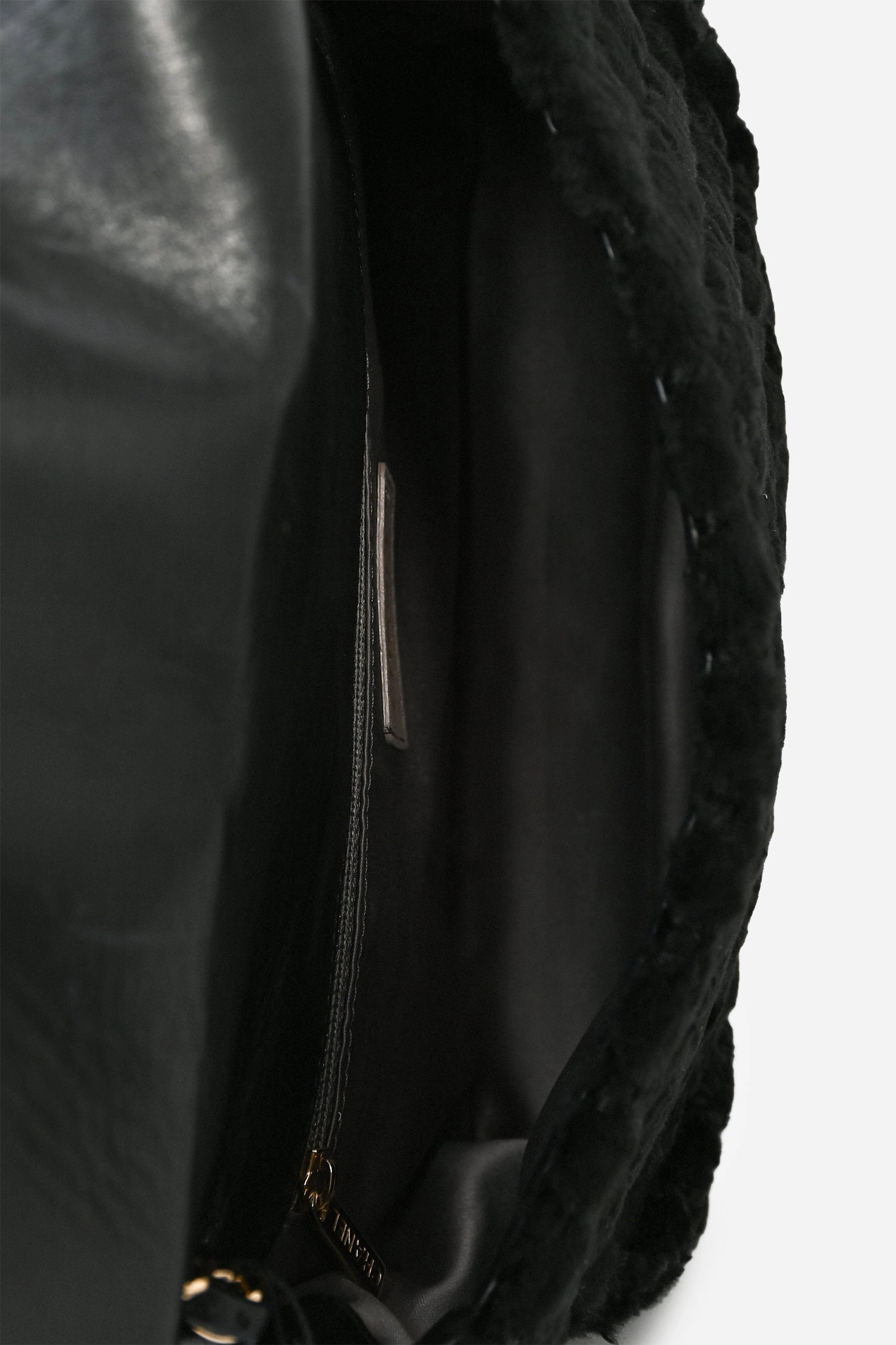 Pre-loved Chanel 2008/09 Black Rabbit Fur/Calfskin Leather Flap Bag